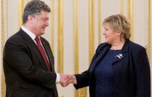 President of Ukraine Petro Poroshenko and Prime Minister of Norway Erna Solberg. Photo: abcnyheter.no.